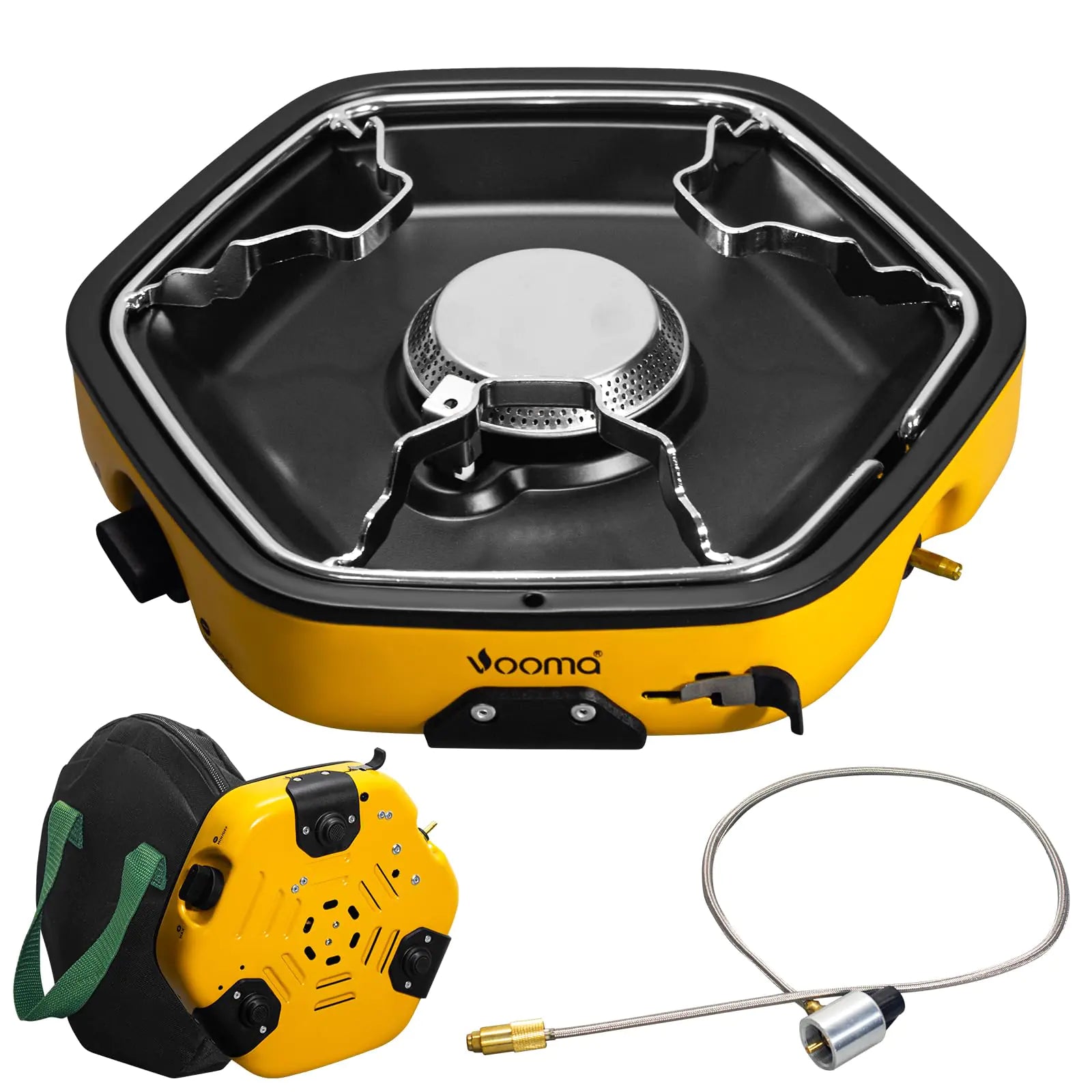 Propane Camping Stove with Carrying Bag Portable Folding Gas Stove for Camping Backpacking Camp Stove for Outdoor Cooking With 8500 BTU Adjustable Burners for BBQ