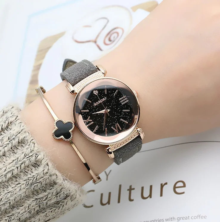 GOGOEY Women's Quartz Leather Strap Watch