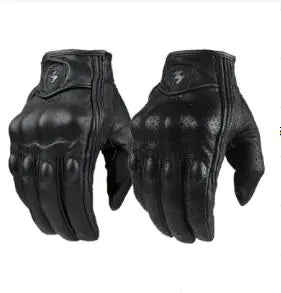 Touchscreen Leather Motorcycle Gloves