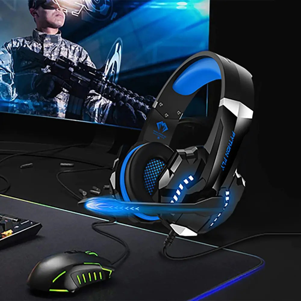 G9000 Pro Gaming Headset with LED Light and Microphone