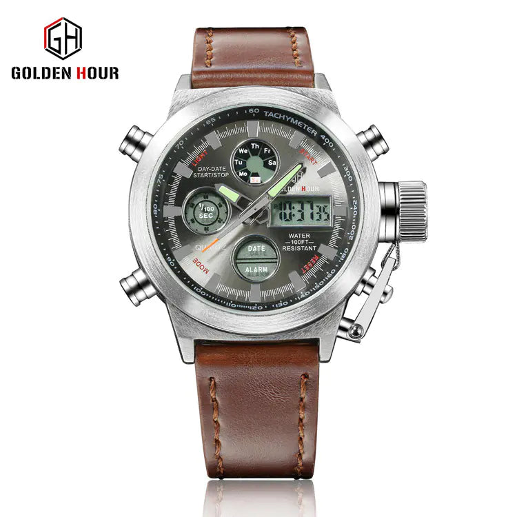 Multi-Function Men's Outdoor Sports Watch - Waterproof Quartz