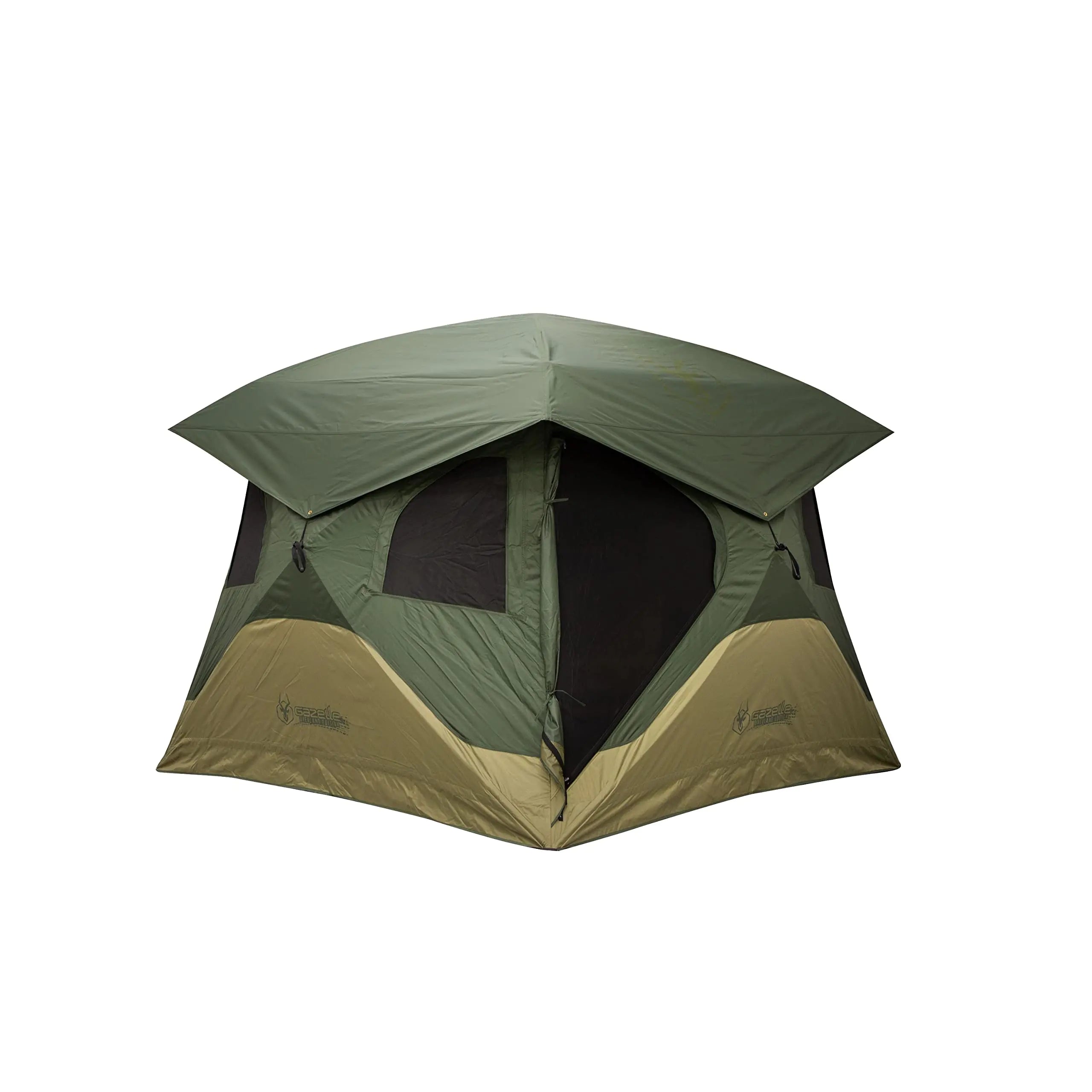 Gazelle T4 Overland Edition GT401GR Pop-Up Portable Camping Hub Tent Easy Instant Set up in 90 Seconds Alpine Green/Moss 4-Person Family Overlanding