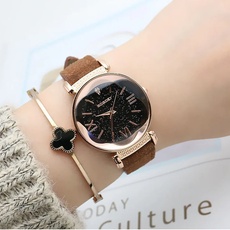 GOGOEY Women's Quartz Leather Strap Watch