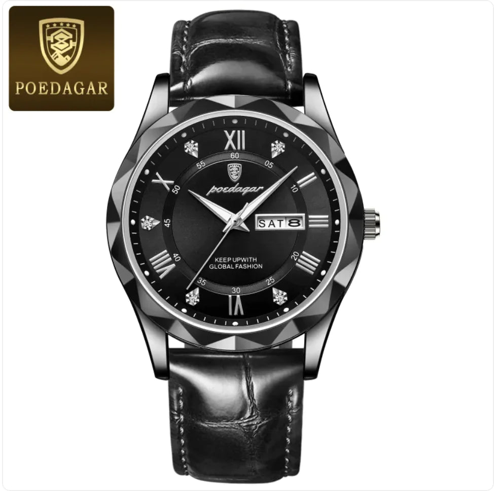 Men's Luxury Leather Strap Quartz Watch