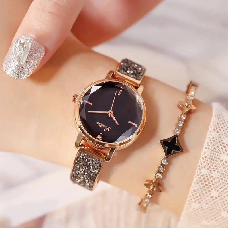 Stylish Women's Crystal Bracelet Quartz Watch