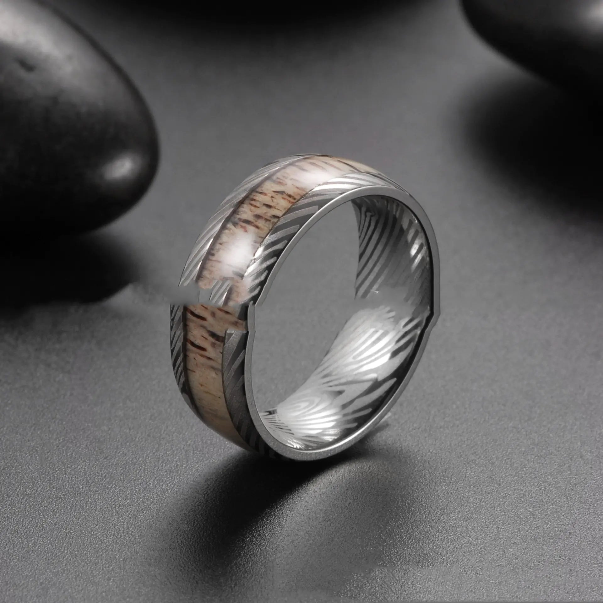 Men's Outdoor Natural Antlers Ring
