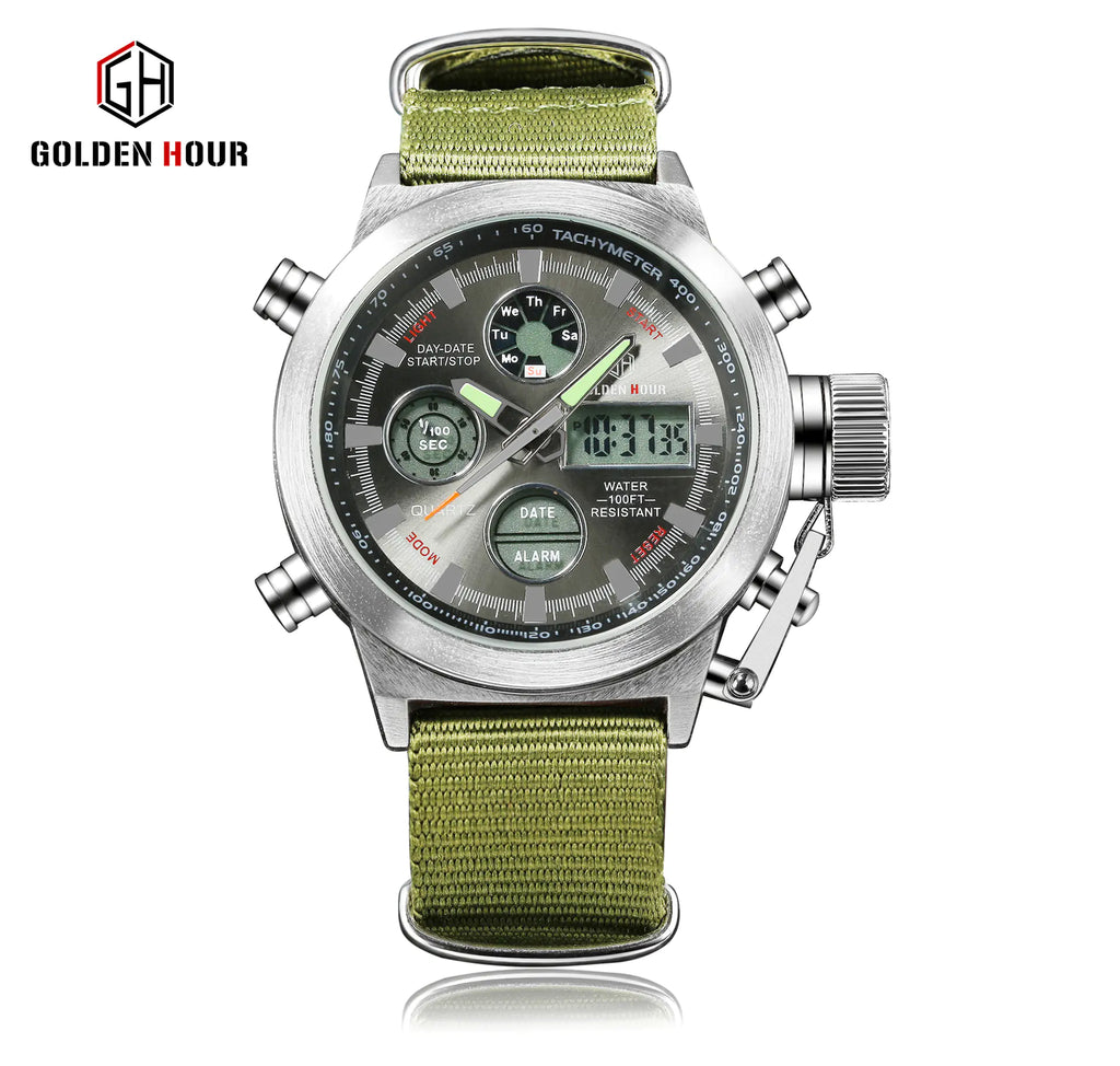 Multi-Function Men's Outdoor Sports Watch - Waterproof Quartz