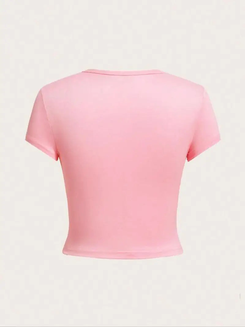 I'm literally just a girl Women'S Letter Print round Neck Graphic Tee, Vintage Trendy Casual Soft Shortsleeve T-Shirt for Daily Wear, Graphic Tees, Lady Comfort Summer Outfit