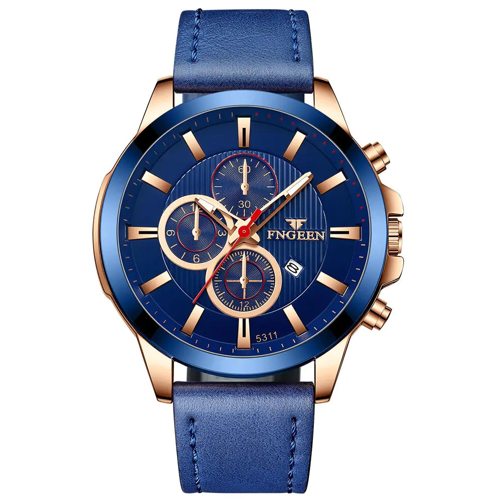 Fngeen Waterproof Multi-function Quartz Sports Watch