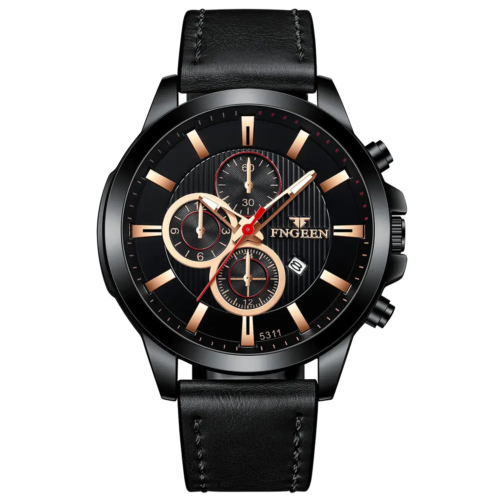 Fngeen Waterproof Multi-function Quartz Sports Watch