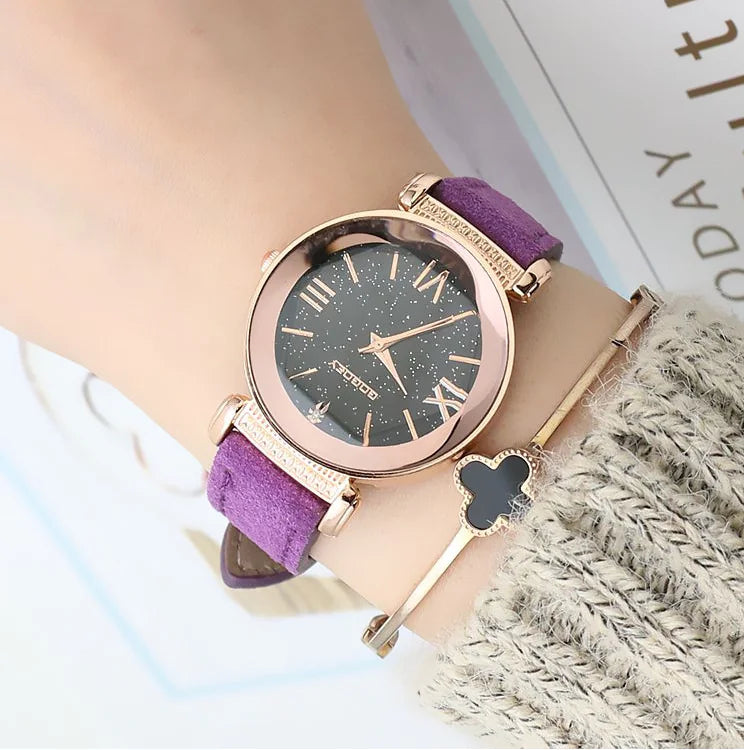 GOGOEY Women's Quartz Leather Strap Watch
