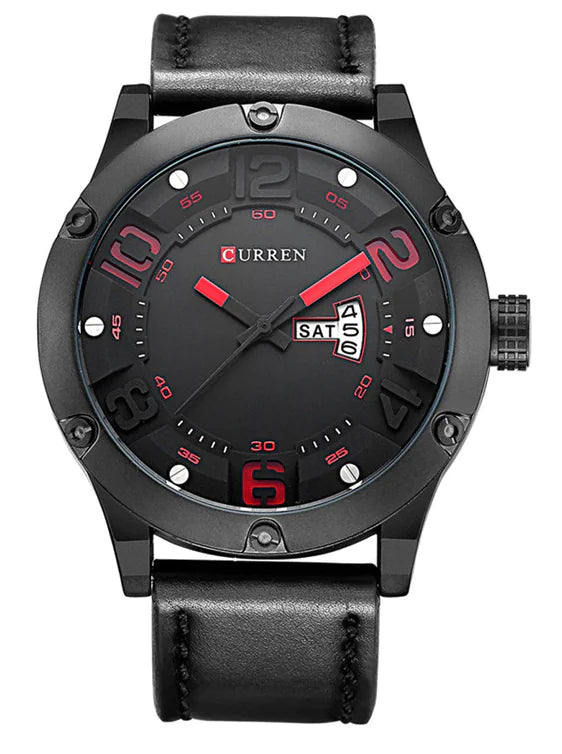 CURREN Men's Dual Calendar Waterproof Quartz Watch