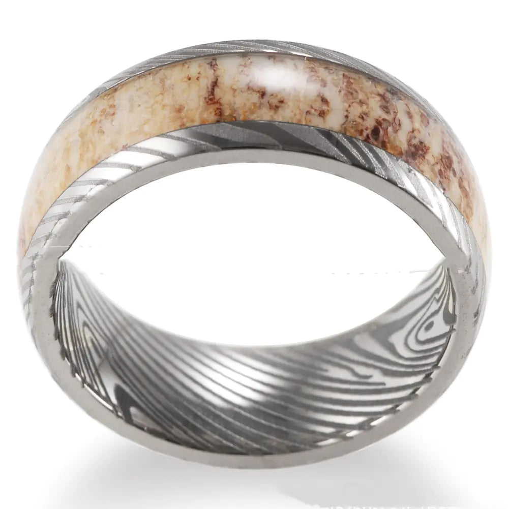 Men's Outdoor Natural Antlers Ring