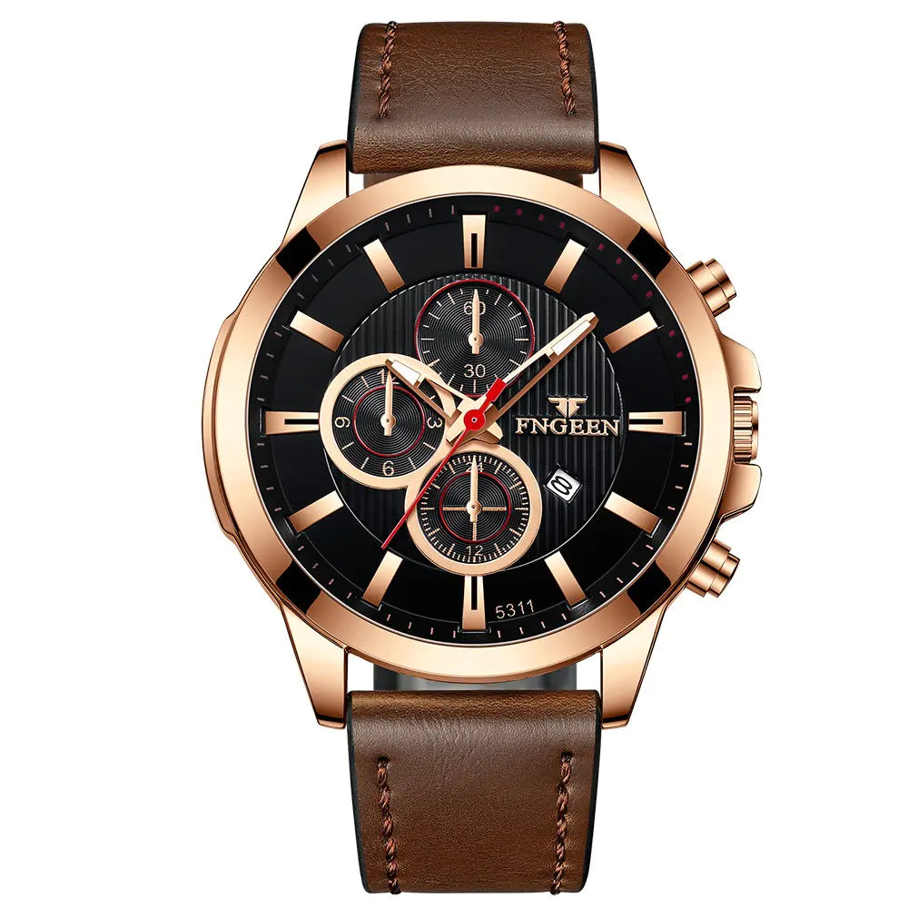 Fngeen Waterproof Multi-function Quartz Sports Watch