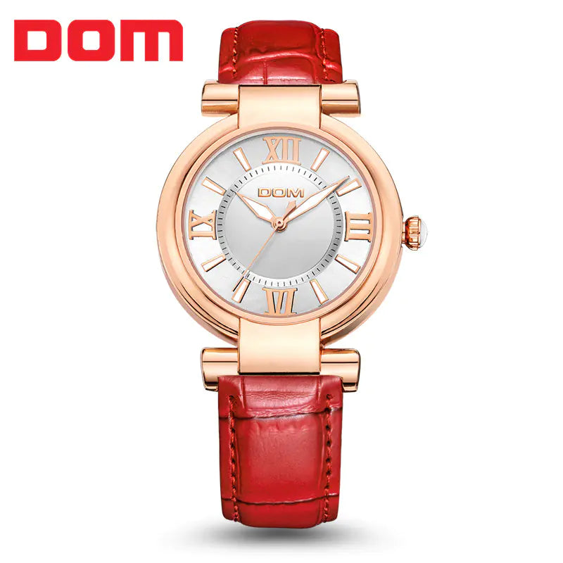 Women's Fashion Watch with Casual Leather Strap
