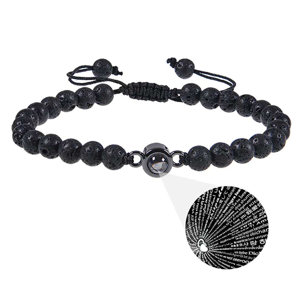 Frosted Stone White Turquoise Couple Bracelets