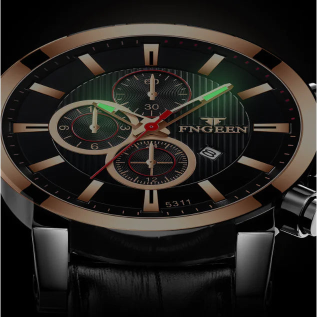 Fngeen Waterproof Multi-function Quartz Sports Watch