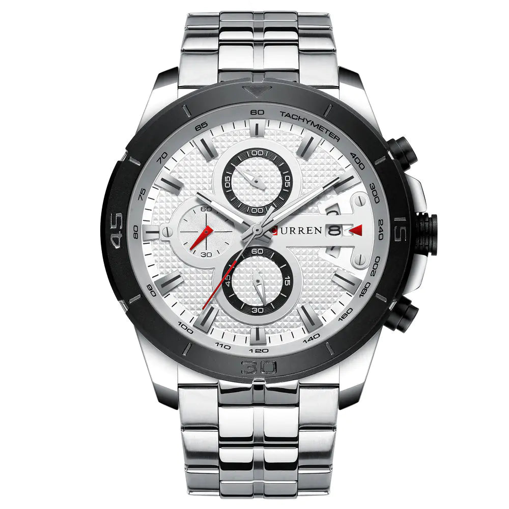 CURREN Men's Multifunctional Waterproof Quartz Watch