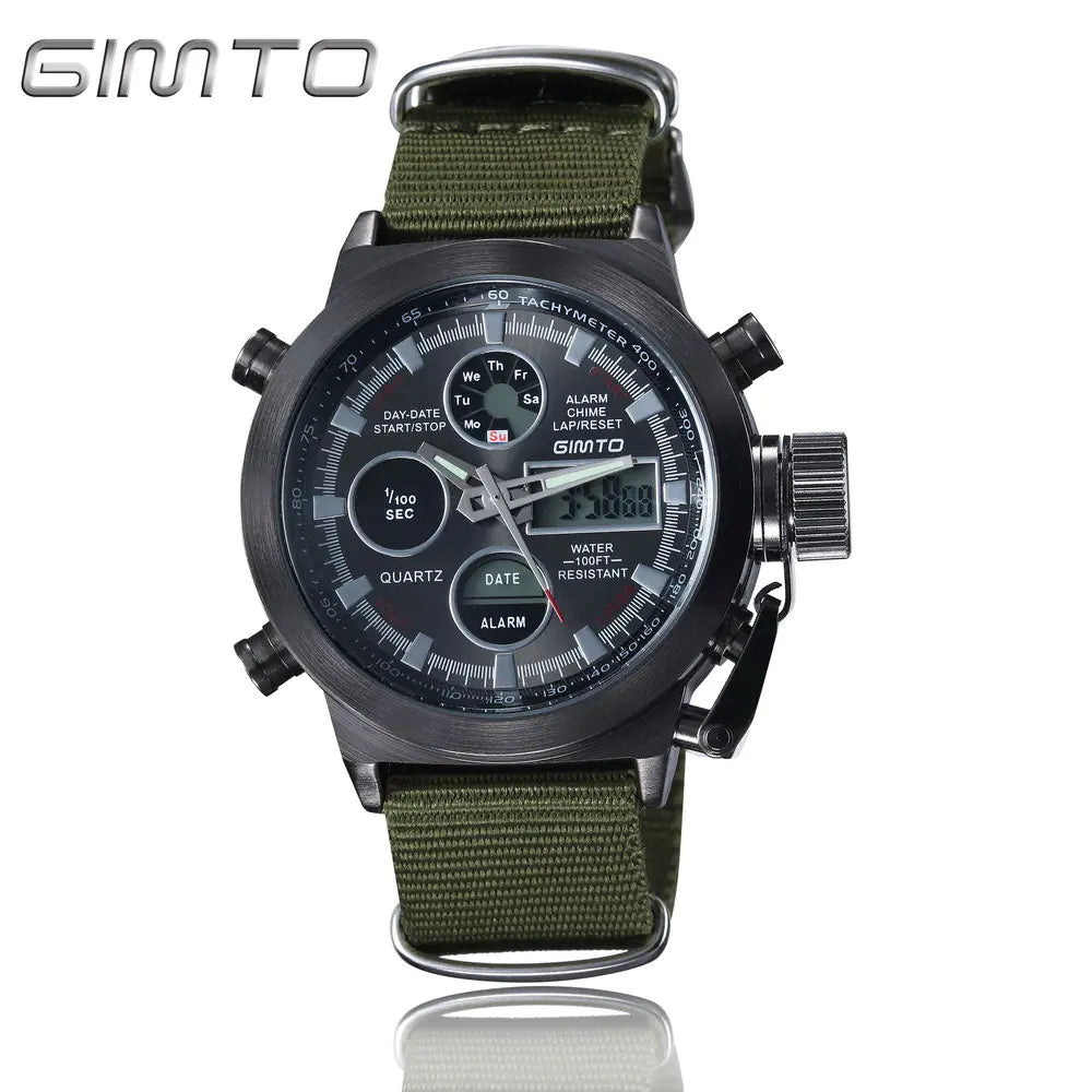 Multi-Function Men's Outdoor Sports Watch - Waterproof Quartz