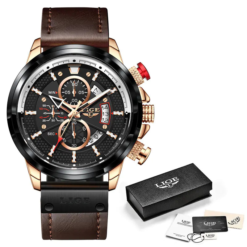Multifunctional Waterproof Quartz Chronograph Sports Watch