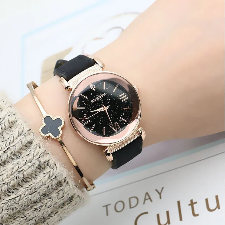 GOGOEY Women's Quartz Leather Strap Watch