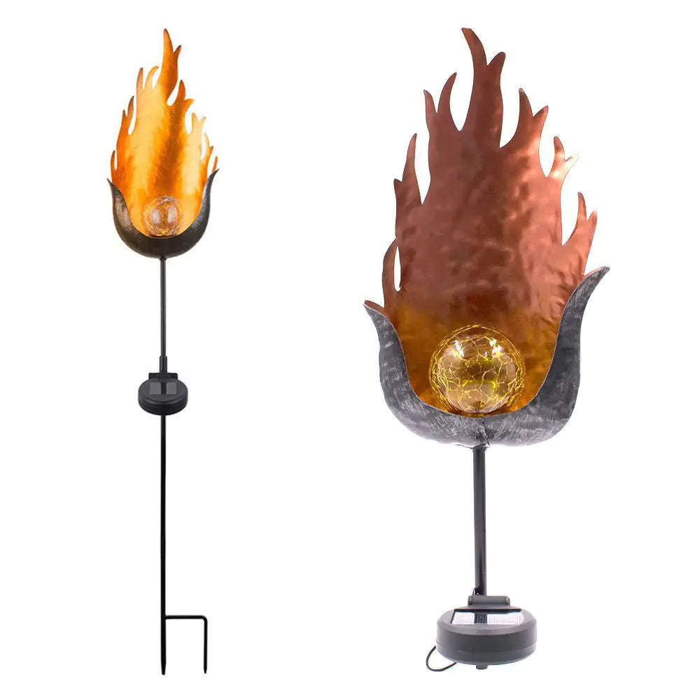 Waterproof Solar Flame Light for Outdoor Garden Use