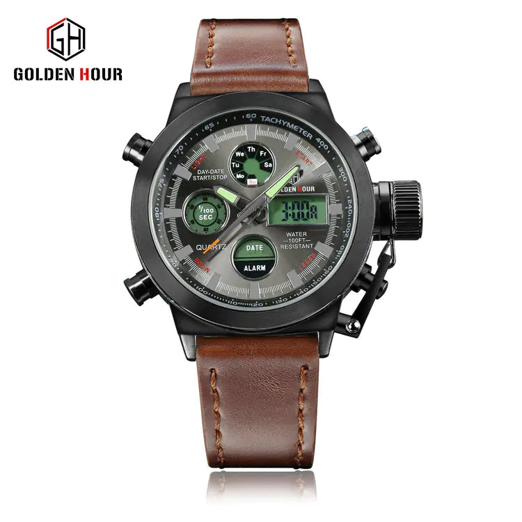 Multi-Function Men's Outdoor Sports Watch - Waterproof Quartz