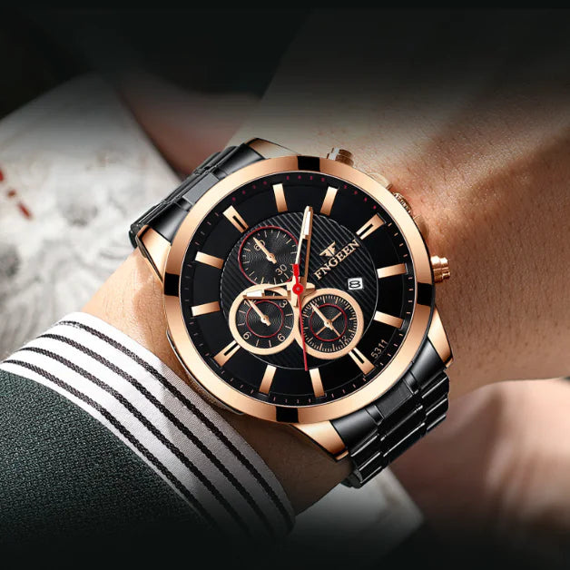 Fngeen Waterproof Multi-function Quartz Sports Watch
