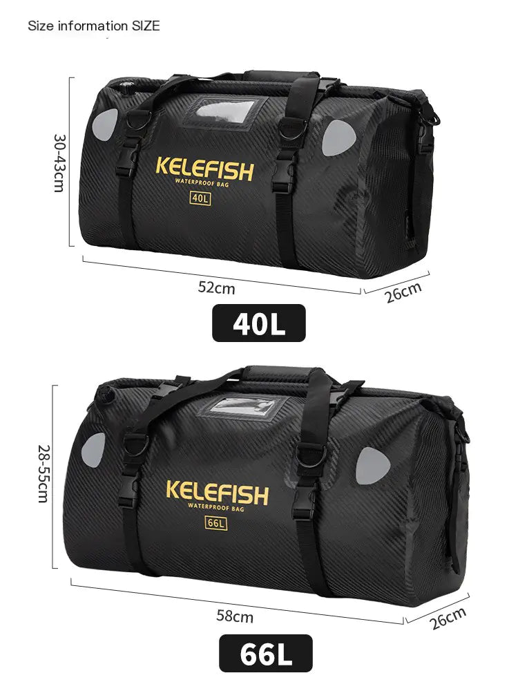 Large Capacity Waterproof Motorcycle Rear Seat Bag