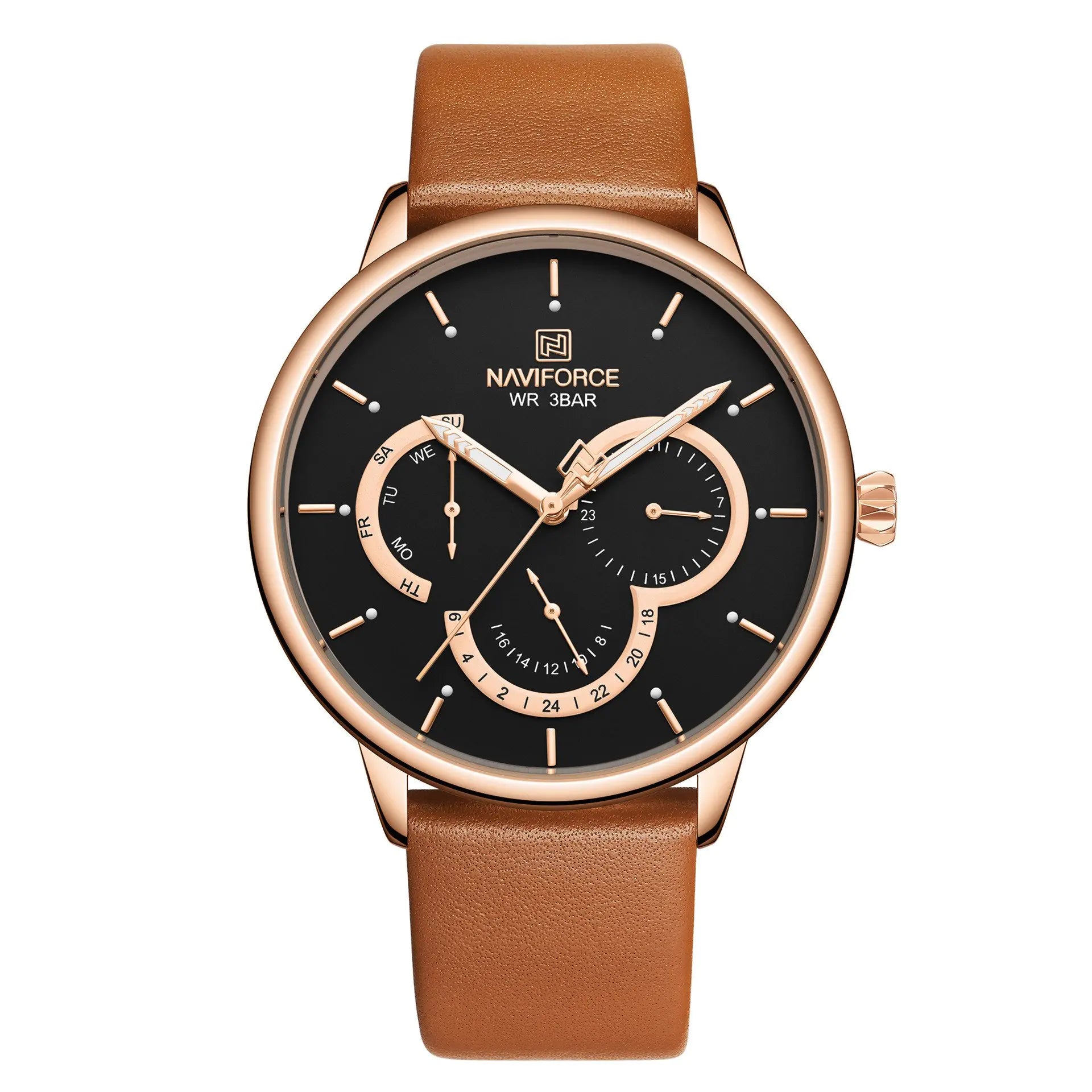 Men's Waterproof Quartz Multi-Function Business Watch