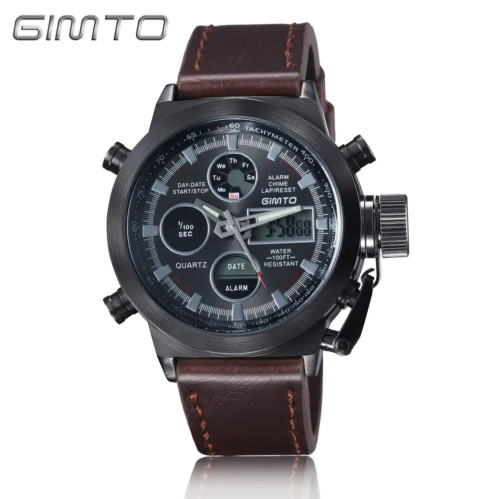 Multi-Function Men's Outdoor Sports Watch - Waterproof Quartz