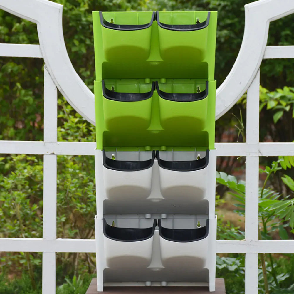 Vertical Garden Wall Planter Set with Self-Watering Pots