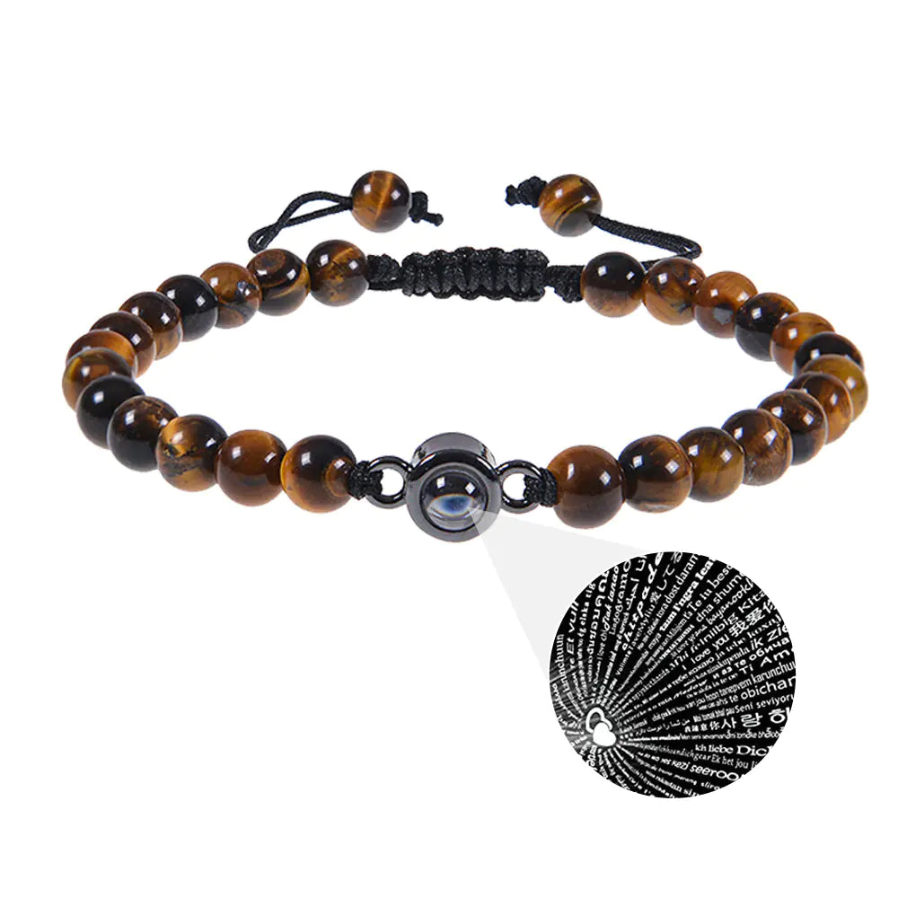 Frosted Stone White Turquoise Couple Bracelets