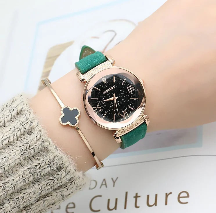 GOGOEY Women's Quartz Leather Strap Watch