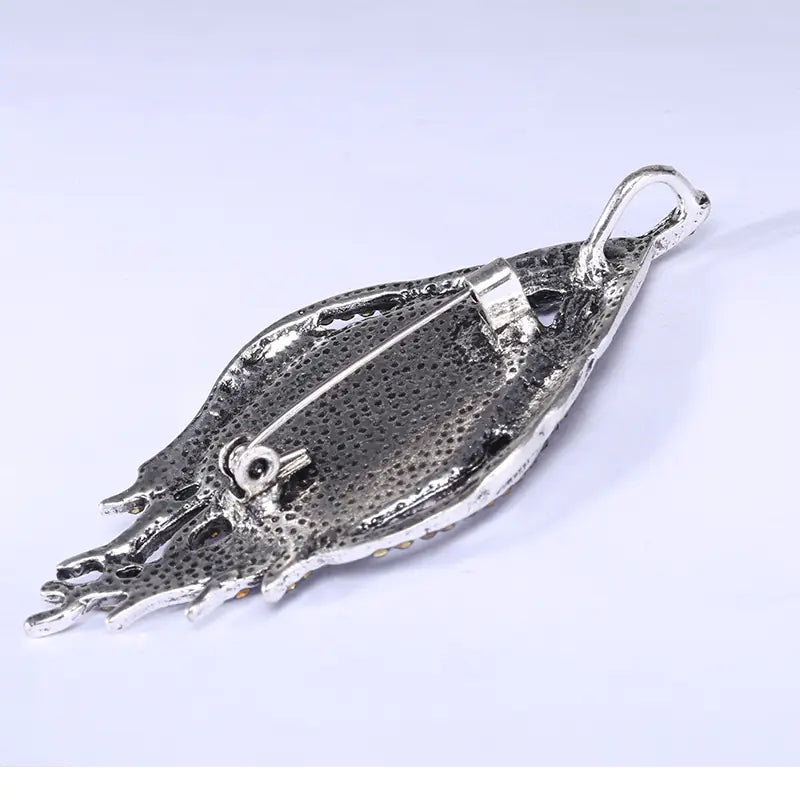 Fashionable Natural Abalone Shell Feather Brooch for Women
