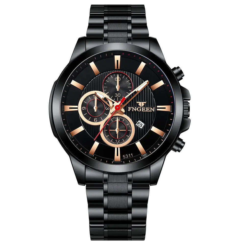 Fngeen Waterproof Multi-function Quartz Sports Watch