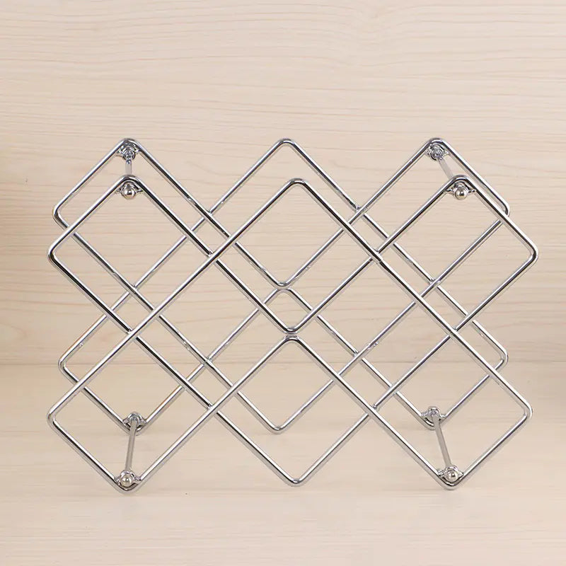 Metal Honeycomb Wine Rack - Iron Art Wine Holder