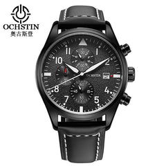 Mens Business Watches Luxury Waterproof Chronograph Watch