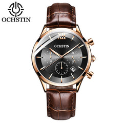 Mens Business Watches Luxury Waterproof Chronograph Watch