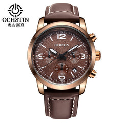 Mens Business Watches Luxury Waterproof Chronograph Watch